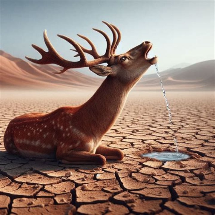 Characteristics of a thirsty deer