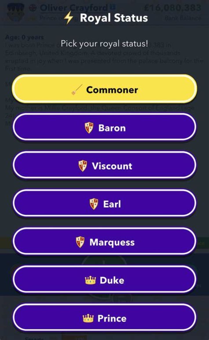 How to become royal in bitlife