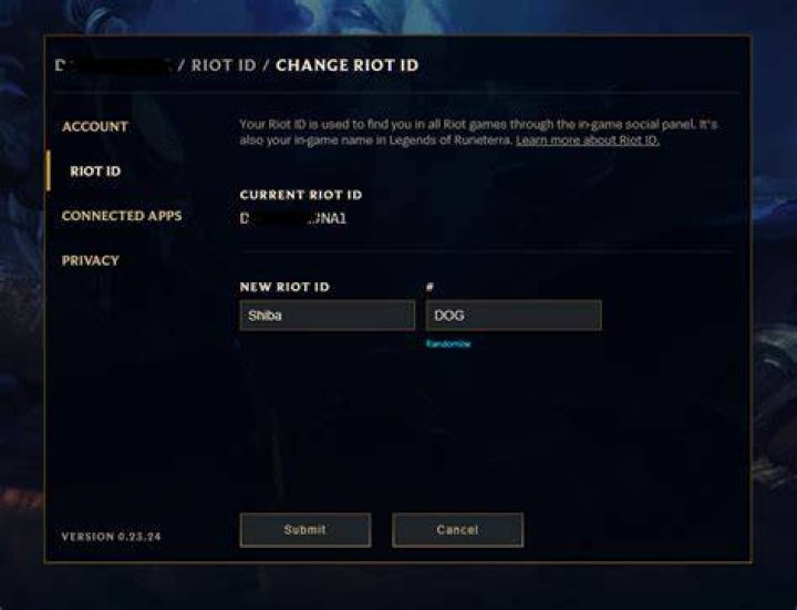 How to change riot id