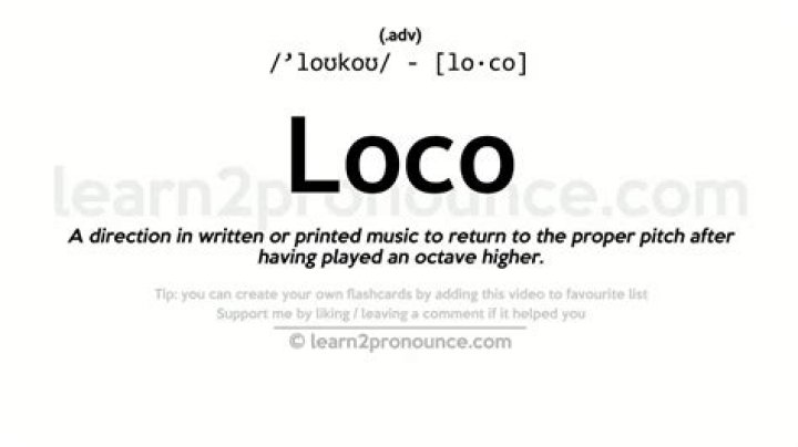 What does loco mean in slang