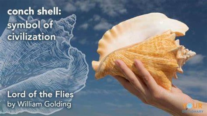 What happens to the conch in lord of the flies