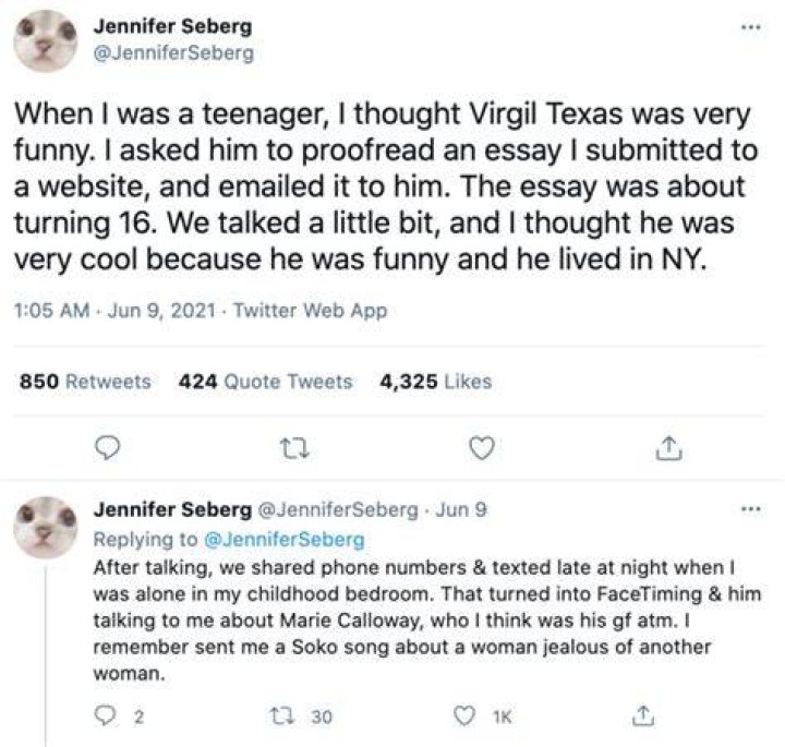 Who Is Virgil Texas Accuser Jennifer Seberg? Meet Her On Instagram